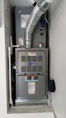 Closet furnace and air handler stack